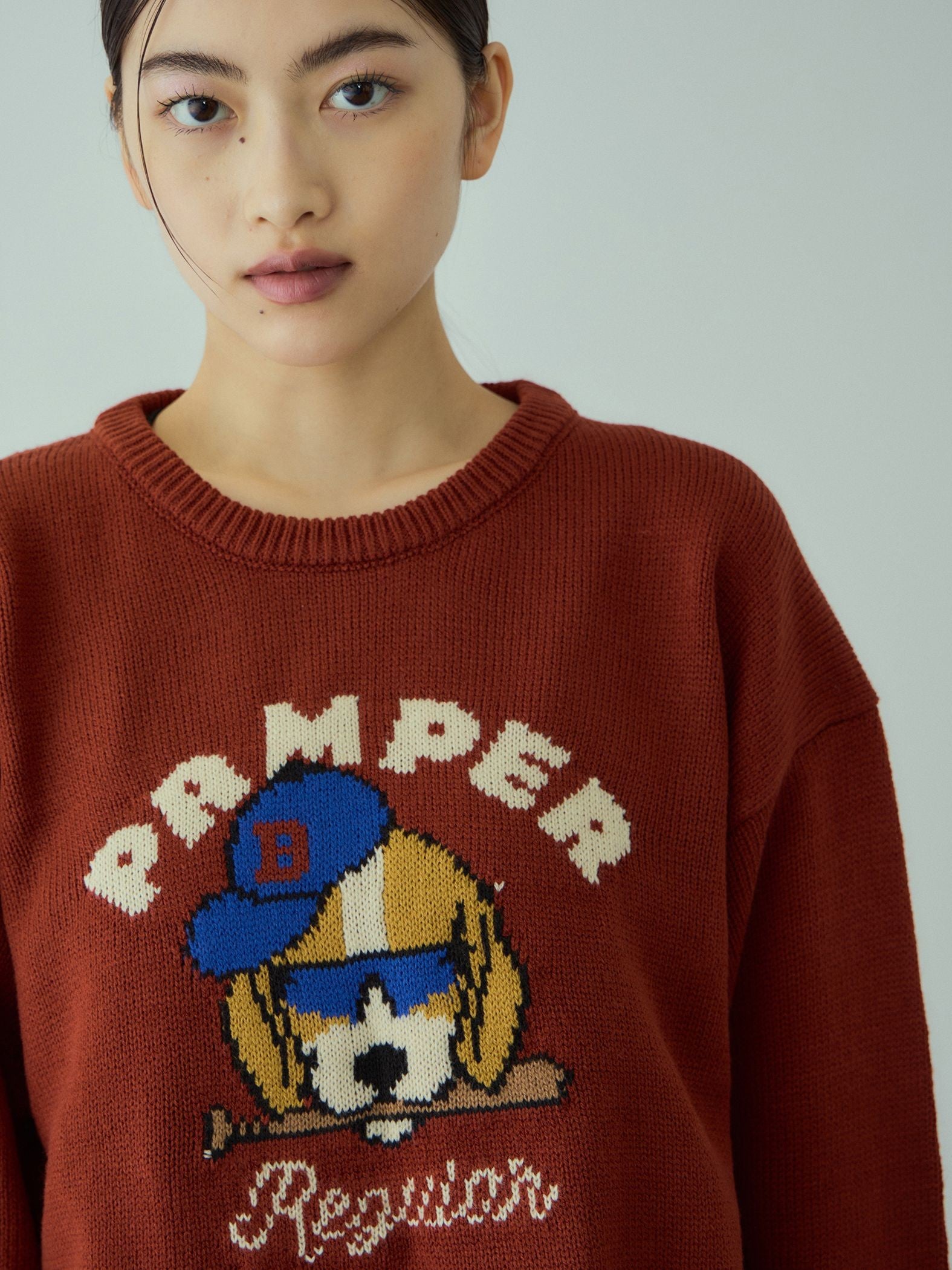 アニマルジャカードニットプルオーバー≪手洗い可能≫