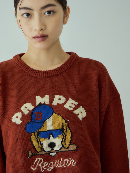 アニマルジャカードニットプルオーバー≪手洗い可能≫