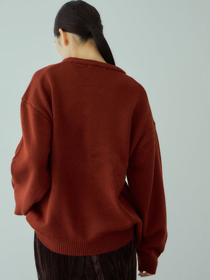 アニマルジャカードニットプルオーバー≪手洗い可能≫