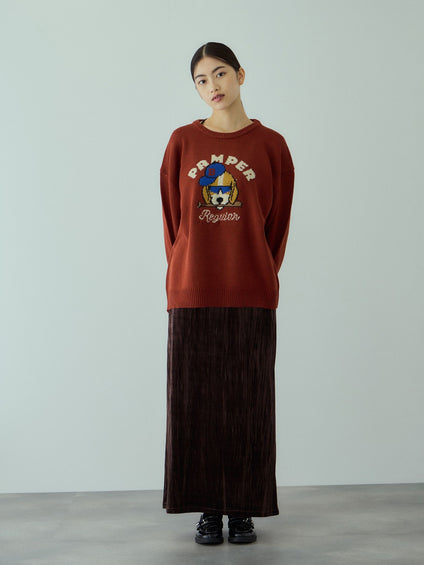 アニマルジャカードニットプルオーバー≪手洗い可能≫