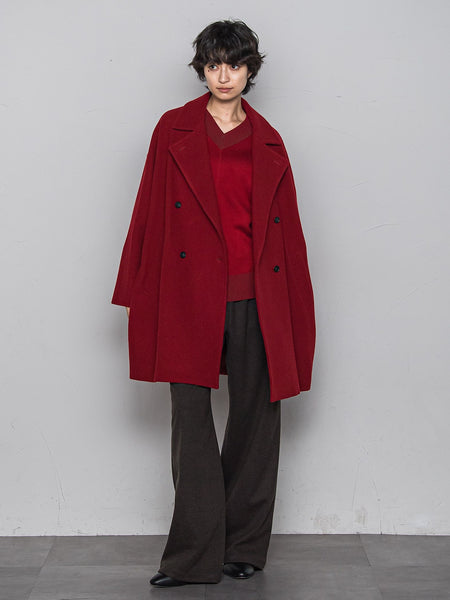 ラムウールダブルカラーコート