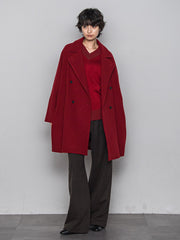 ラムウールダブルカラーコート