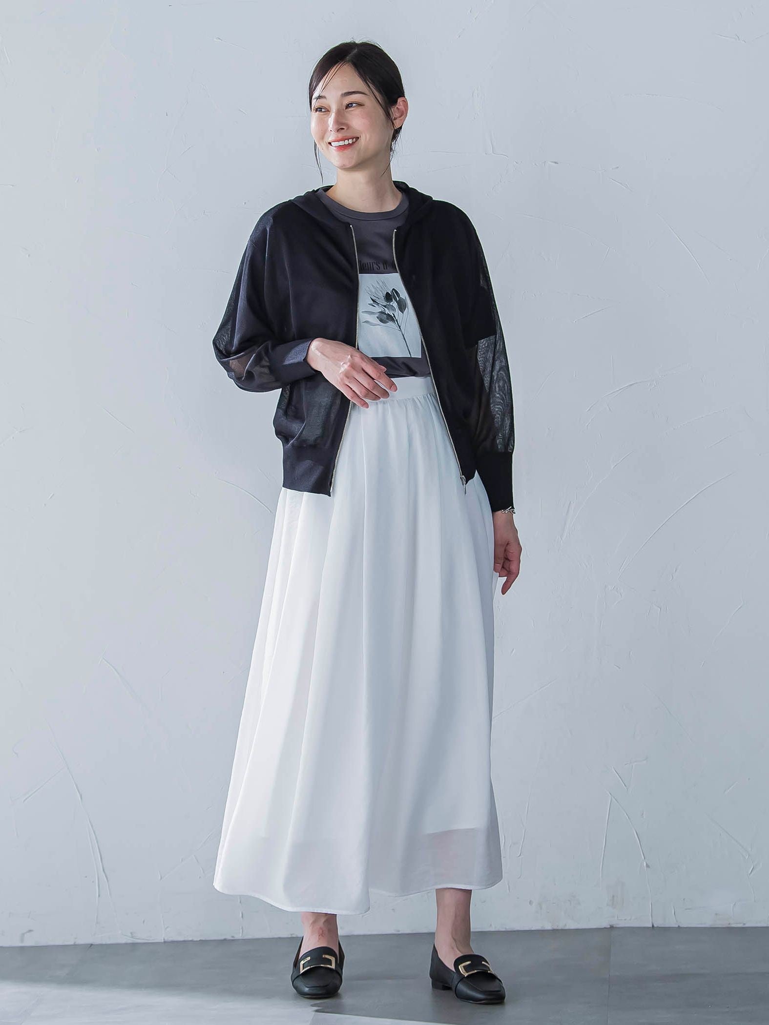 【一部店舗限定販売】シアーニットジップパーカー≪手洗い可能≫