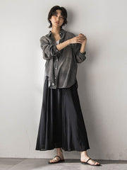 シアーデニムオーバーシャツ