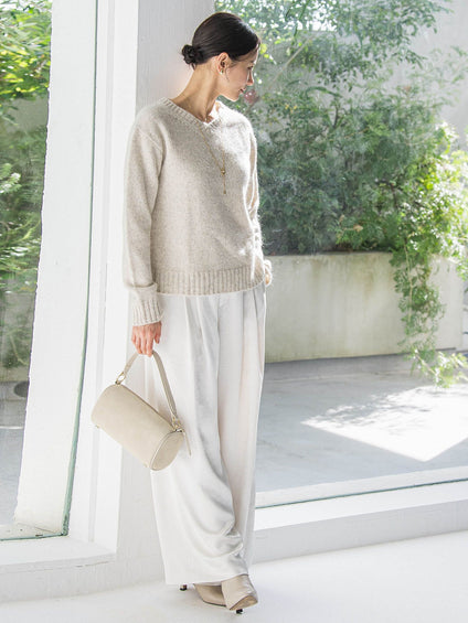 スパンコールラメVネックニット≪洗える≫