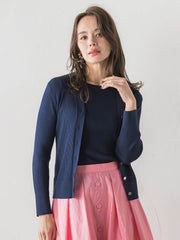 LUCINDAリブニットVカーディガン