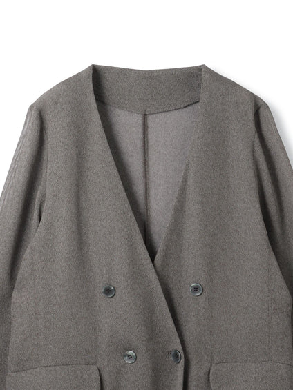 グリッディメッシュノーカラージャケット