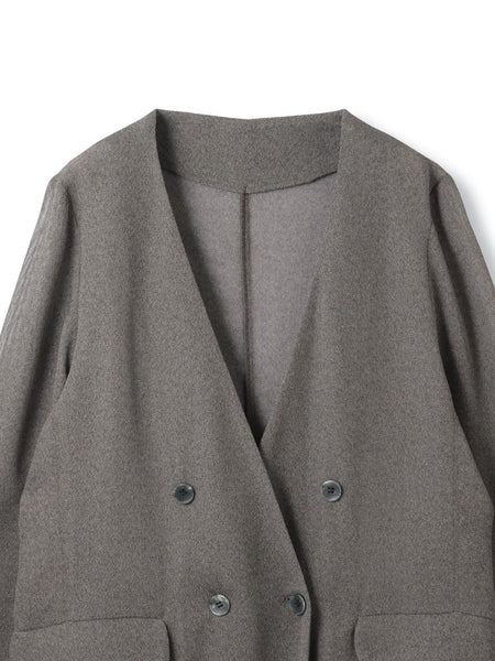 グリッディメッシュノーカラージャケット