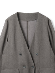 グリッディメッシュノーカラージャケット