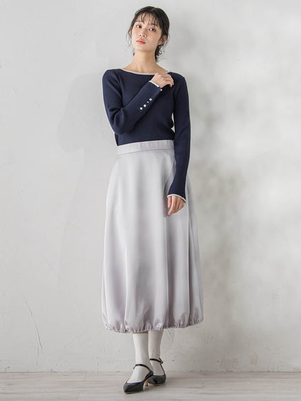 配色RIBニット≪手洗い可能≫