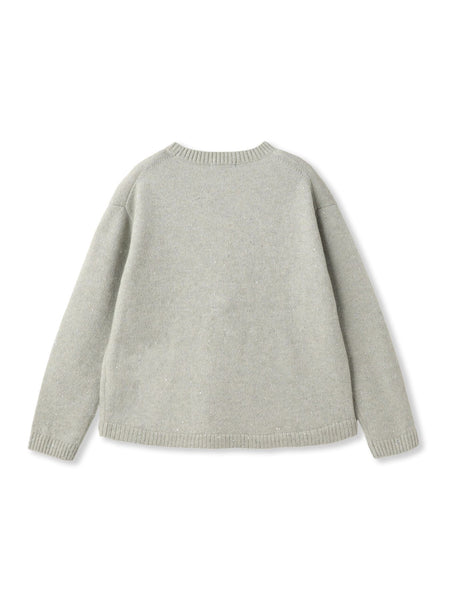 スパンコールクルーネックニット≪洗える≫