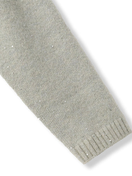 スパンコールクルーネックニット≪洗える≫