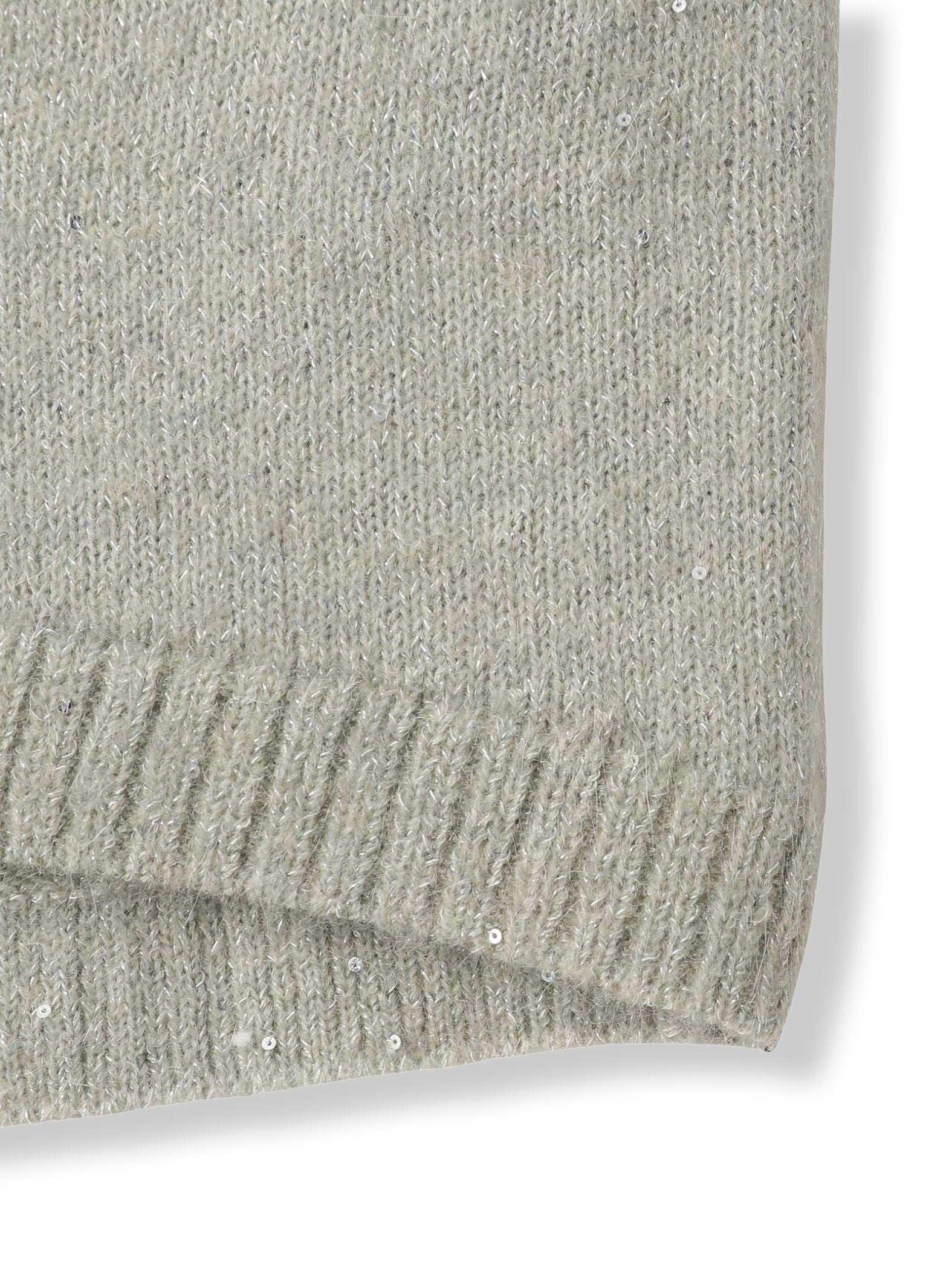 スパンコールクルーネックニット≪洗える≫