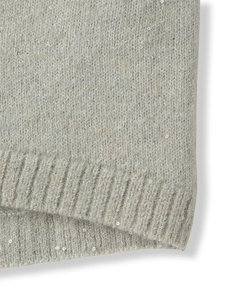 スパンコールクルーネックニット≪洗える≫