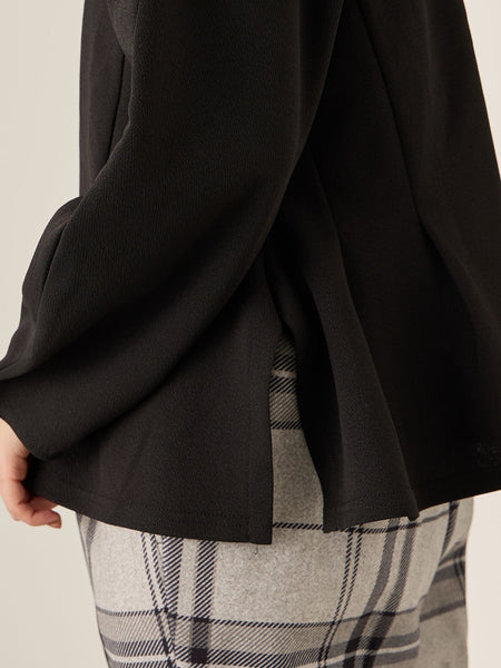 カットジョーゼットウエストタックブラウス≪手洗い可能≫