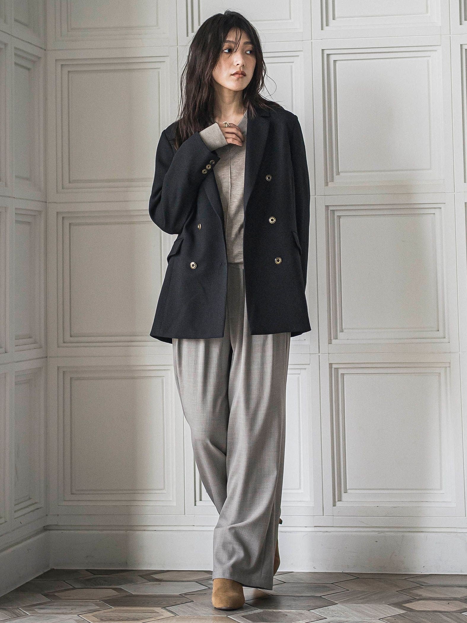 シルクカシミヤVネックコクーンニットプルオーバー≪手洗い可能≫