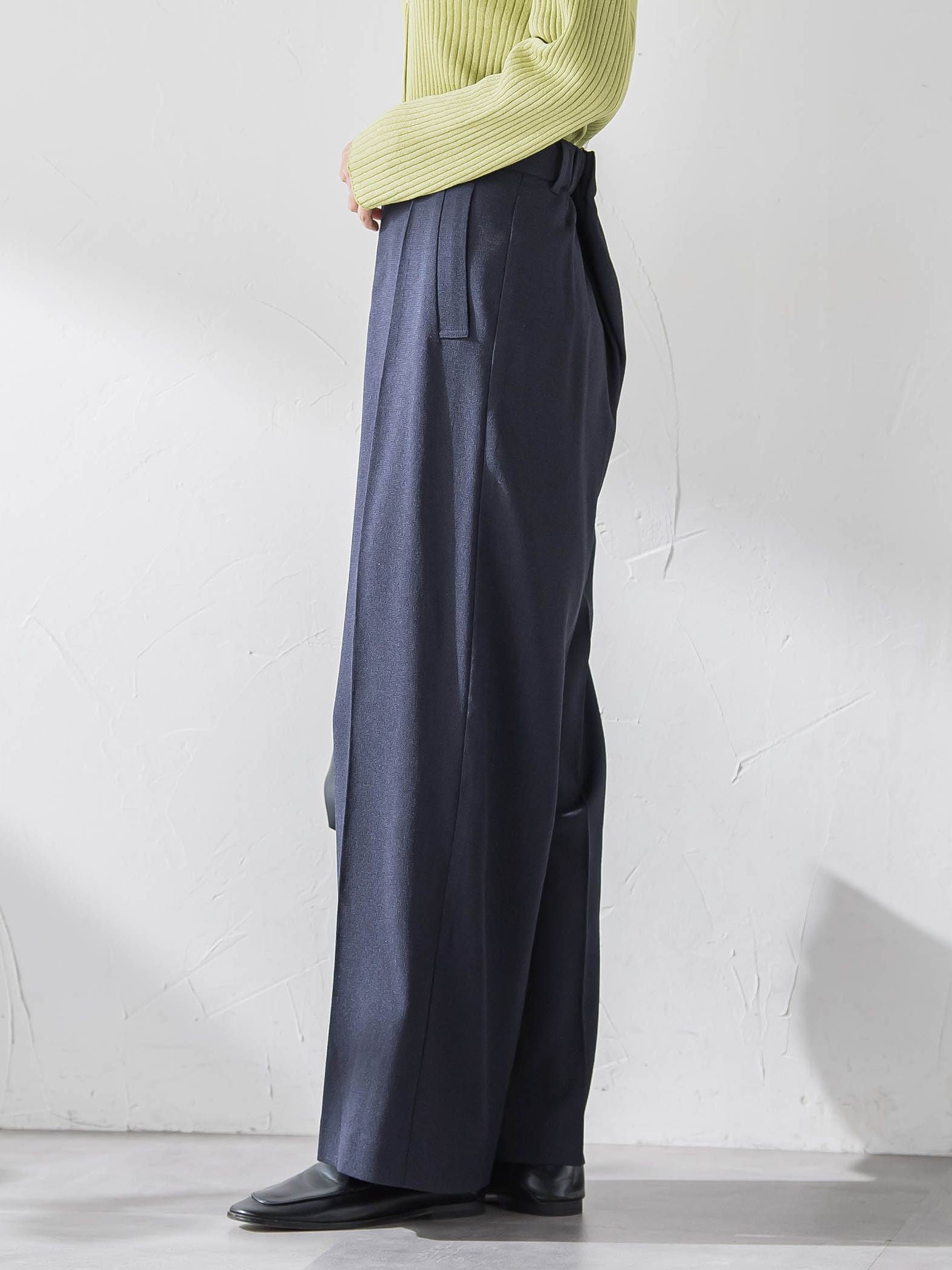 【大きいサイズ】リネンライクオックスパンツ