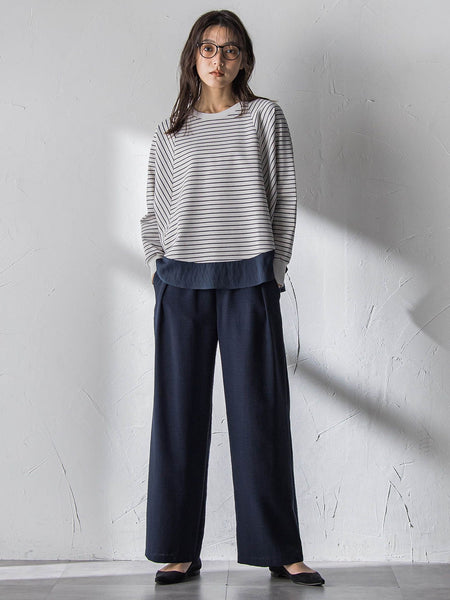 【一瞬で楽とキレイを叶える】タンブラーオックスイージーワイドパンツ≪手洗い可能≫