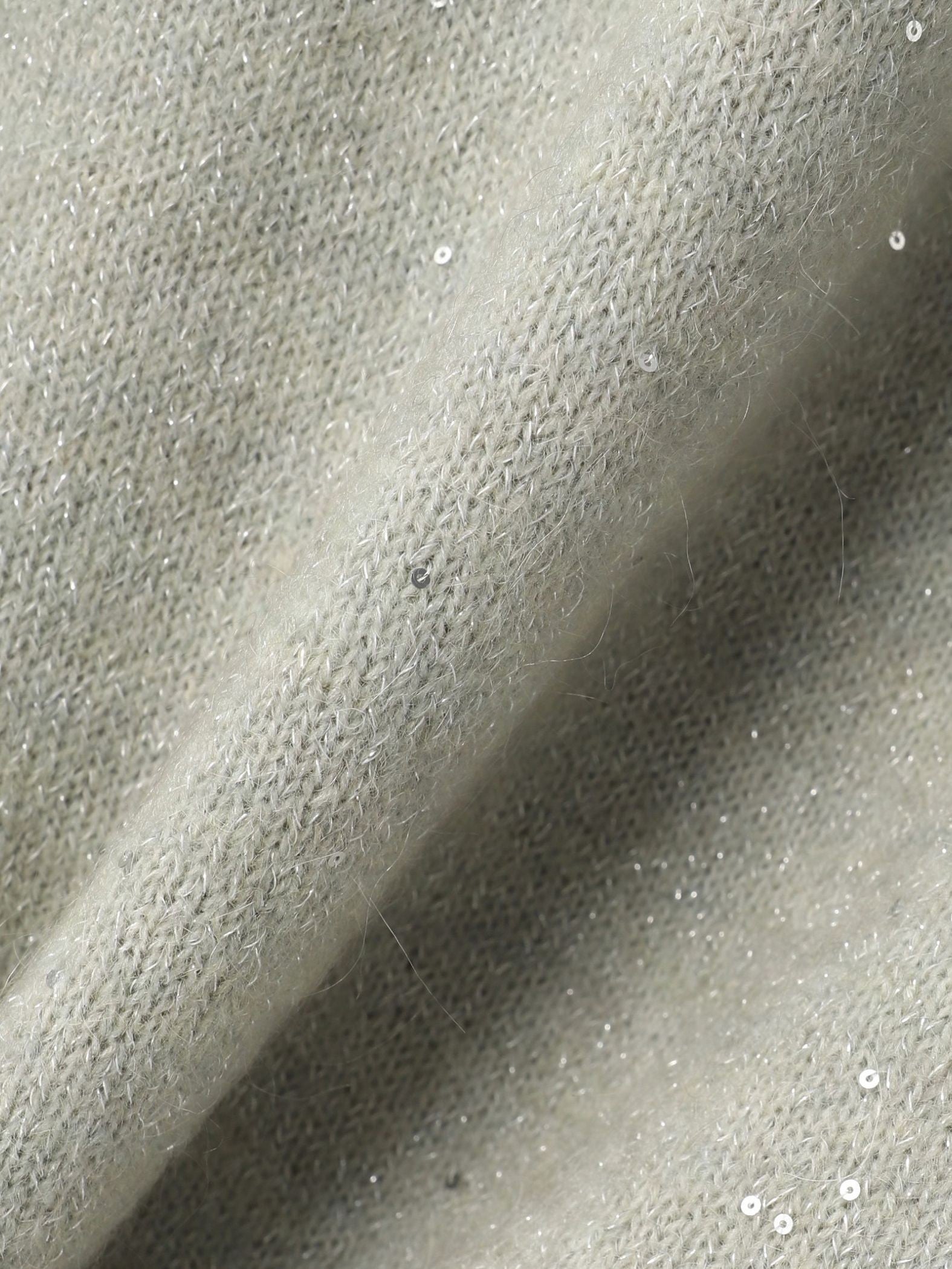 スパンコールクルーネックニット≪洗える≫