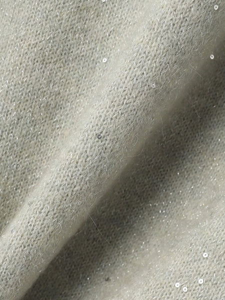 スパンコールクルーネックニット≪洗える≫