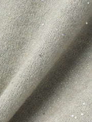 スパンコールクルーネックニット≪洗える≫