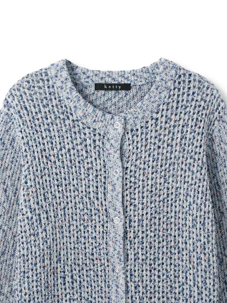 ミックスコイルクルーネックカーディガン