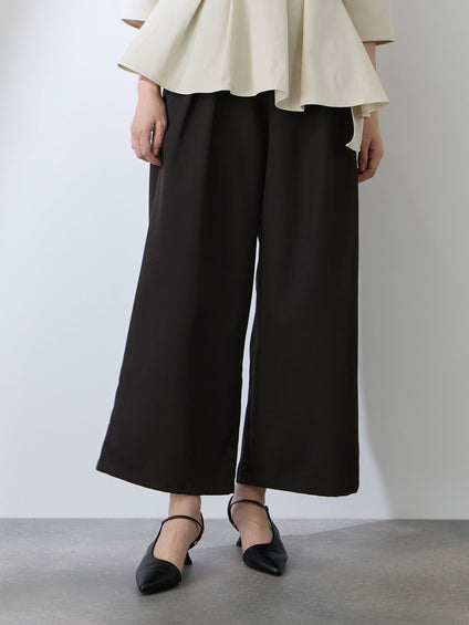 ダブルインタックプルオンワイドパンツ