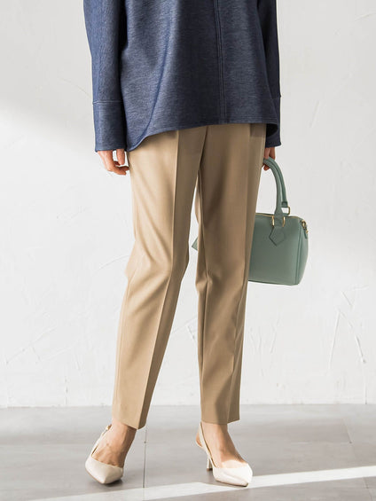 【WEB限定】美シルエット裏起毛ストレッチパンツ≪13号あり/毛玉防止≫