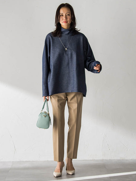 【WEB限定】美シルエット裏起毛ストレッチパンツ≪13号あり/毛玉防止≫