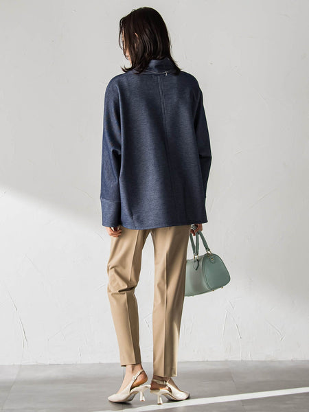 【WEB限定】美シルエット裏起毛ストレッチパンツ≪13号あり/毛玉防止≫