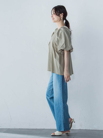 【JAPAN BLUE JEANS】ワイドパンツ≪洗濯機で洗える≫