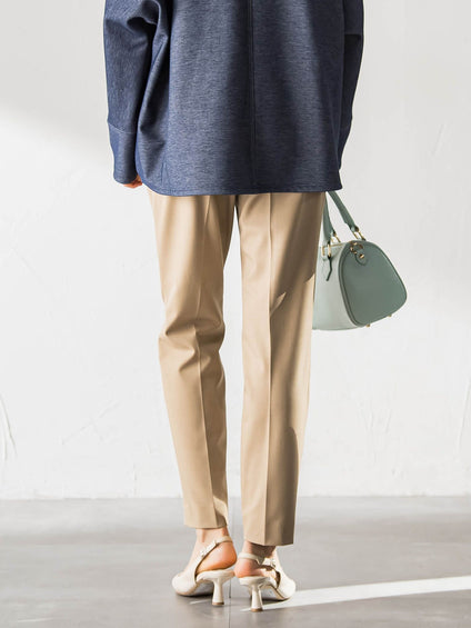 【WEB限定】美シルエット裏起毛ストレッチパンツ≪13号あり/毛玉防止≫