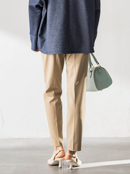 【WEB限定】美シルエット裏起毛ストレッチパンツ≪13号あり/毛玉防止≫