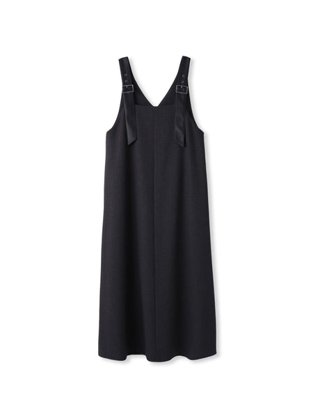 ミックスツイード×レザーライクジャンスカ≪洗濯機で洗える≫