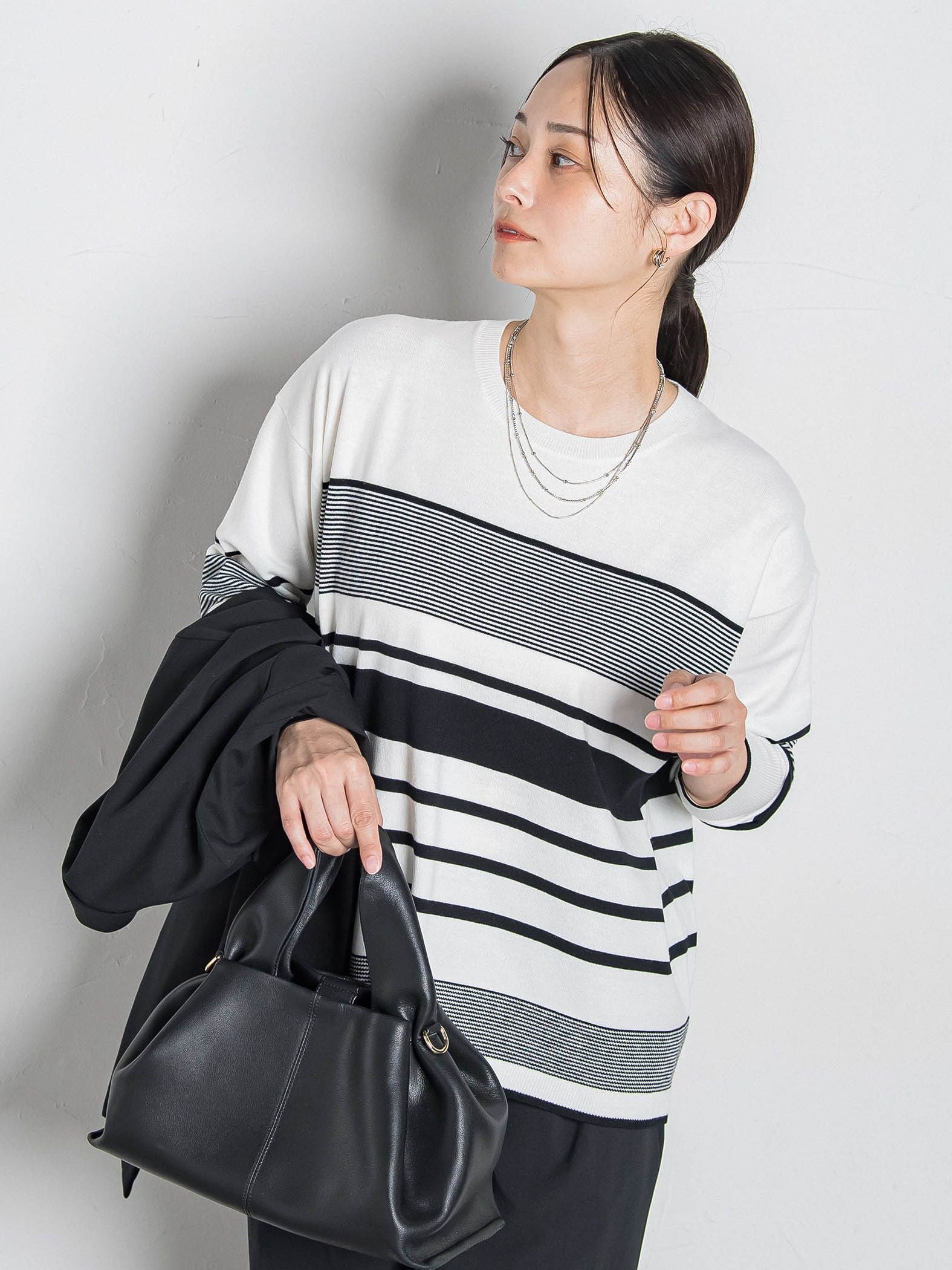 【WEB限定】ランダムボーダーニット≪11号あり/洗える≫