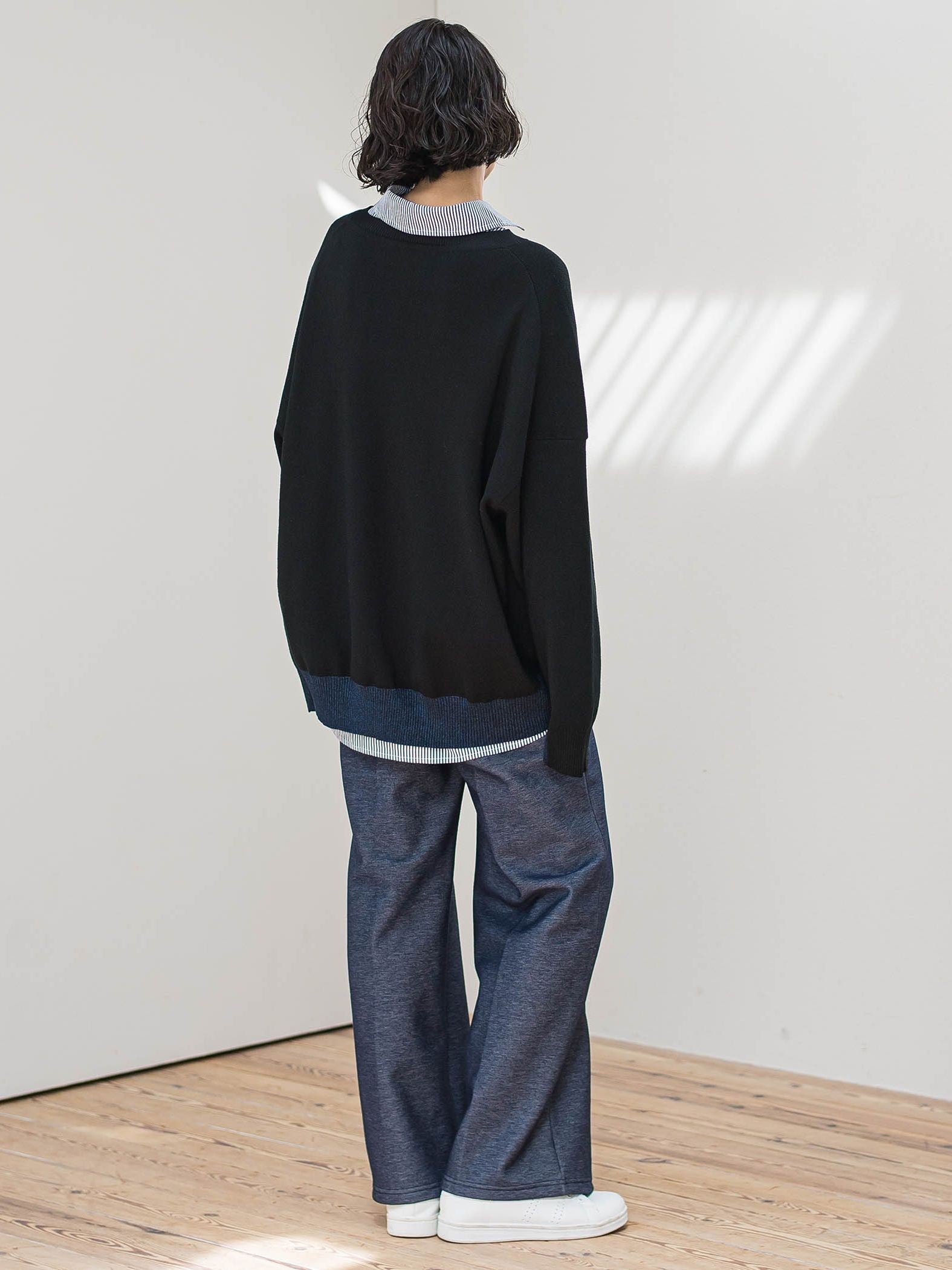 【WEB限定】”3コーデが叶う2点セット”ニット×シャツ≪手洗い可能≫