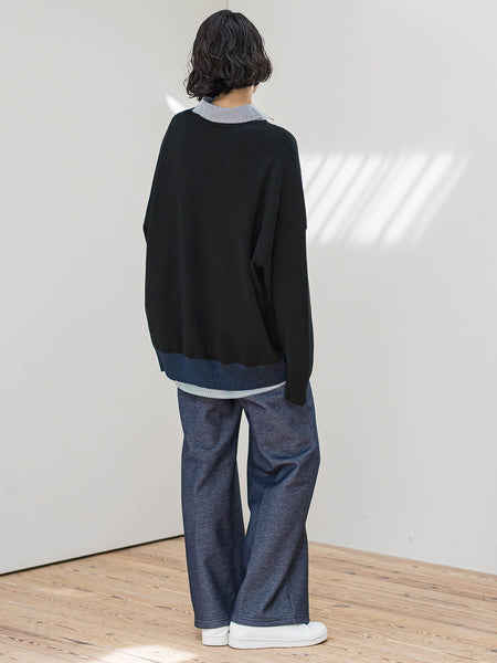 【WEB限定】”3コーデが叶う2点セット”ニット×シャツ≪手洗い可能≫