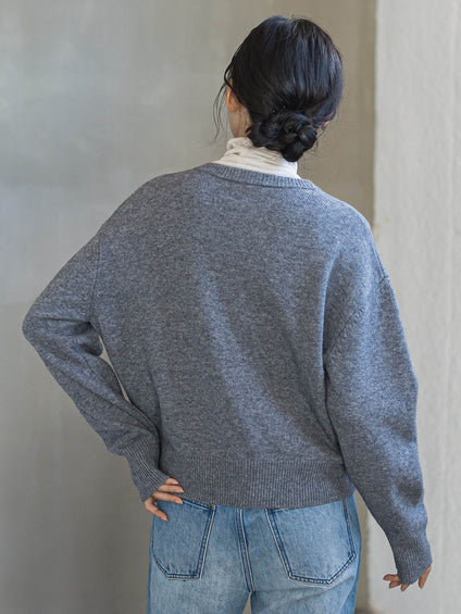 ビジュー刺繍カーディガン≪手洗い可能≫