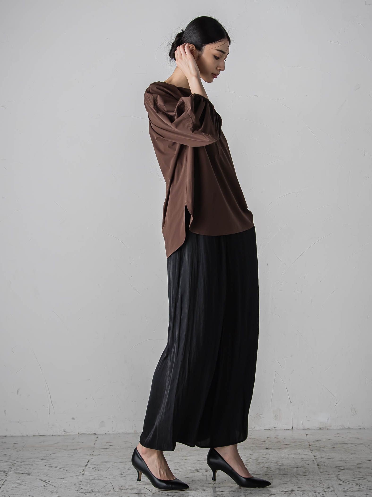 【カタログ掲載】スエードタッチサテンパンツ≪洗濯機で洗える≫