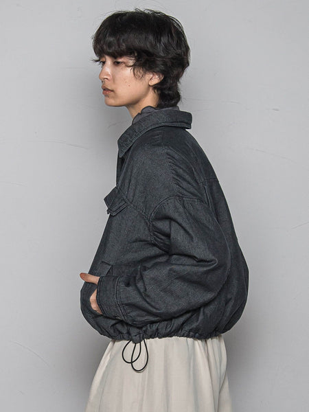 中綿デニムジャケット≪洗濯機で洗える≫