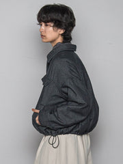 中綿デニムジャケット≪洗濯機で洗える≫