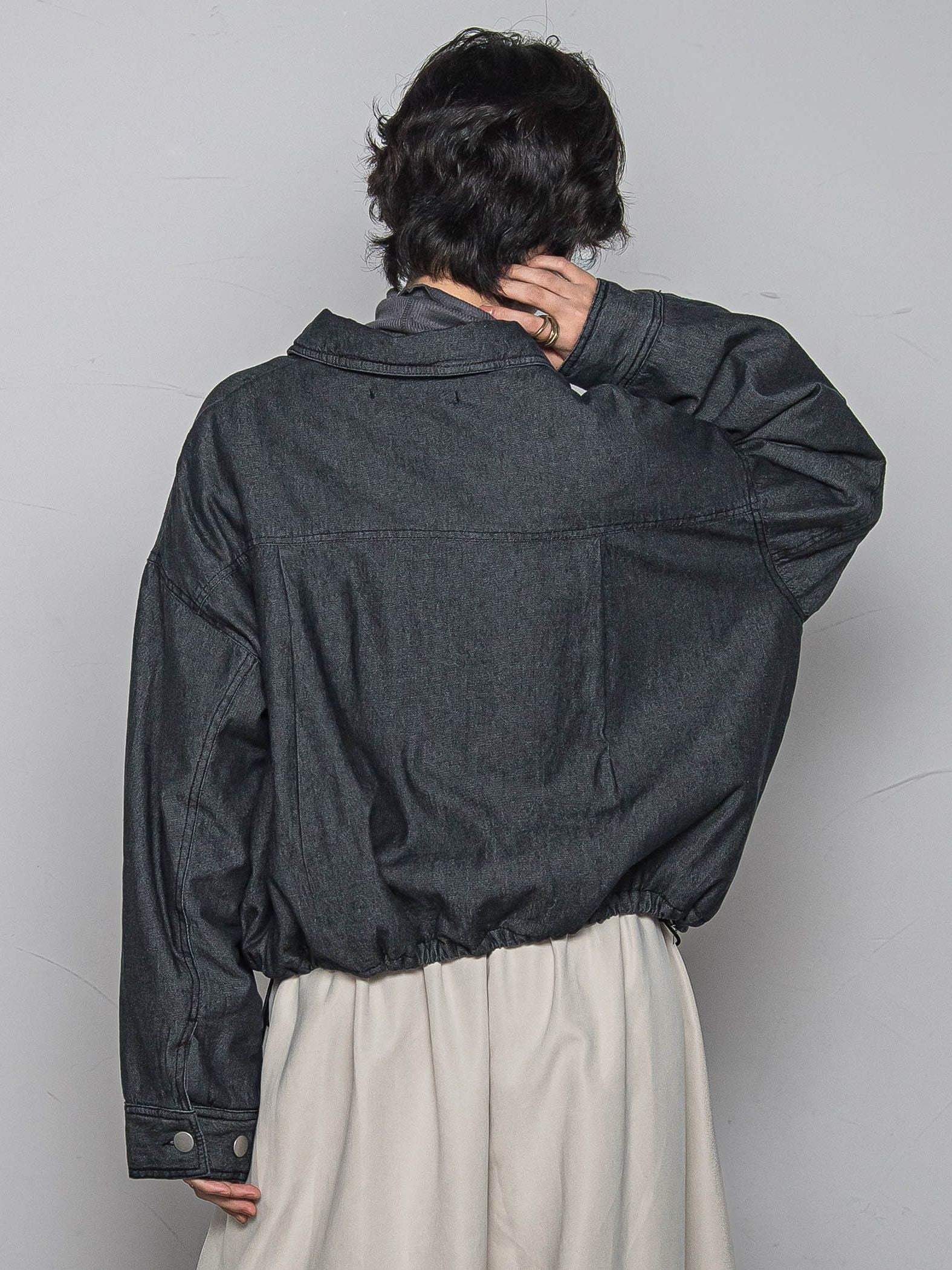 中綿デニムジャケット≪洗濯機で洗える≫