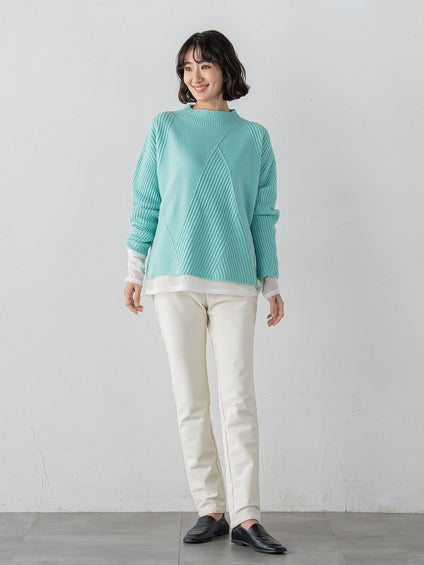 ヘリンボーンニット