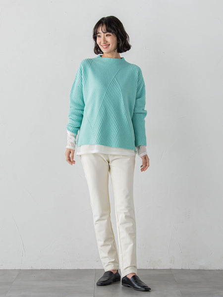 ヘリンボーンニット