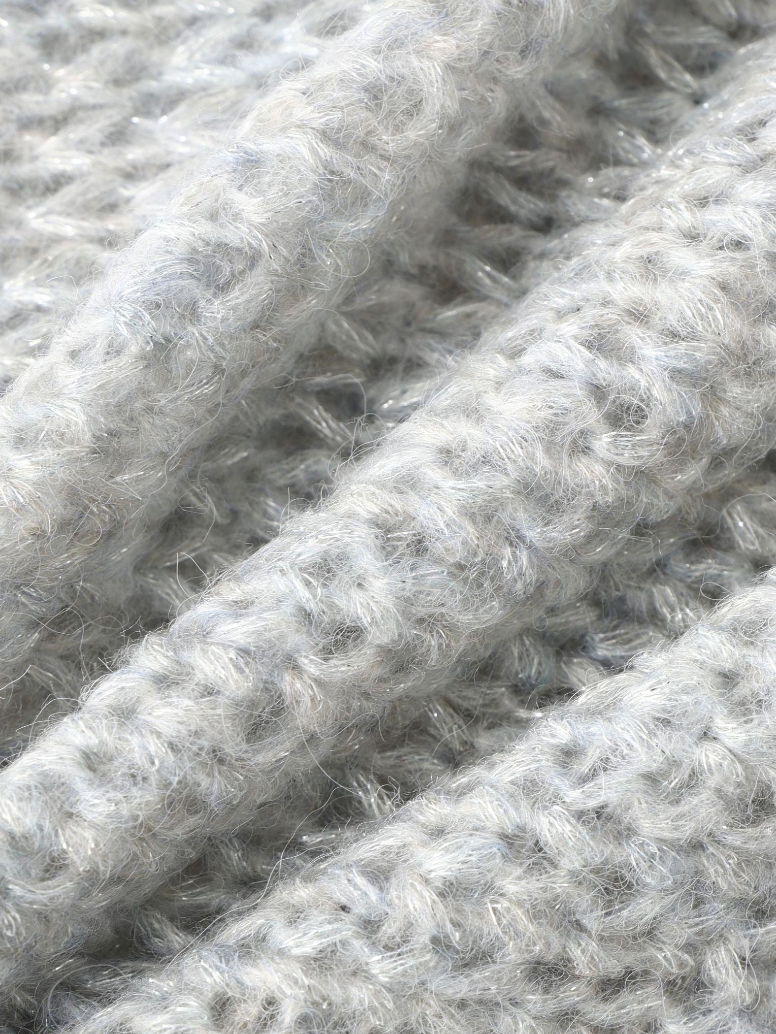 【WEB限定】モヘヤラメVネックショートプルオーバー≪手洗い可能≫