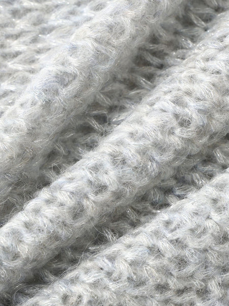 【WEB限定】モヘヤラメVネックショートプルオーバー≪手洗い可能≫