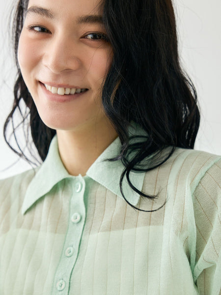 ヴィスコースポロニットプルオーバー