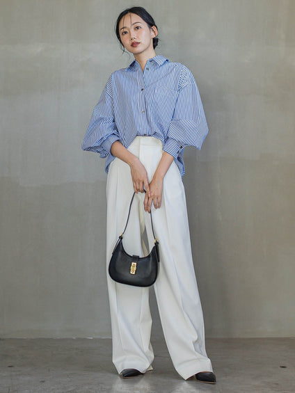 ボリュームスリーブシャツ≪洗濯機で洗える≫