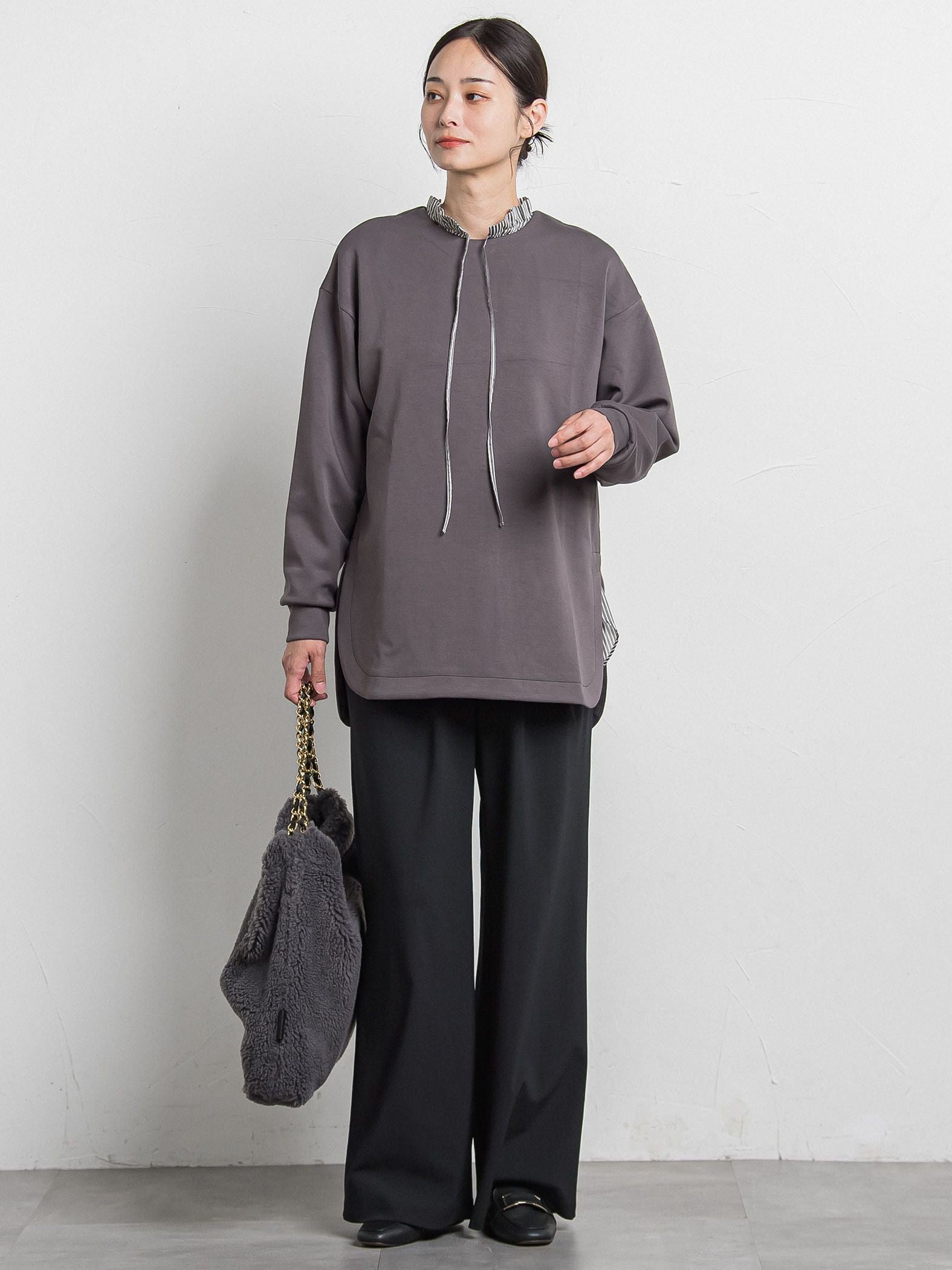 【WEB限定】Active Beautyワイドパンツ≪洗濯機で洗える≫