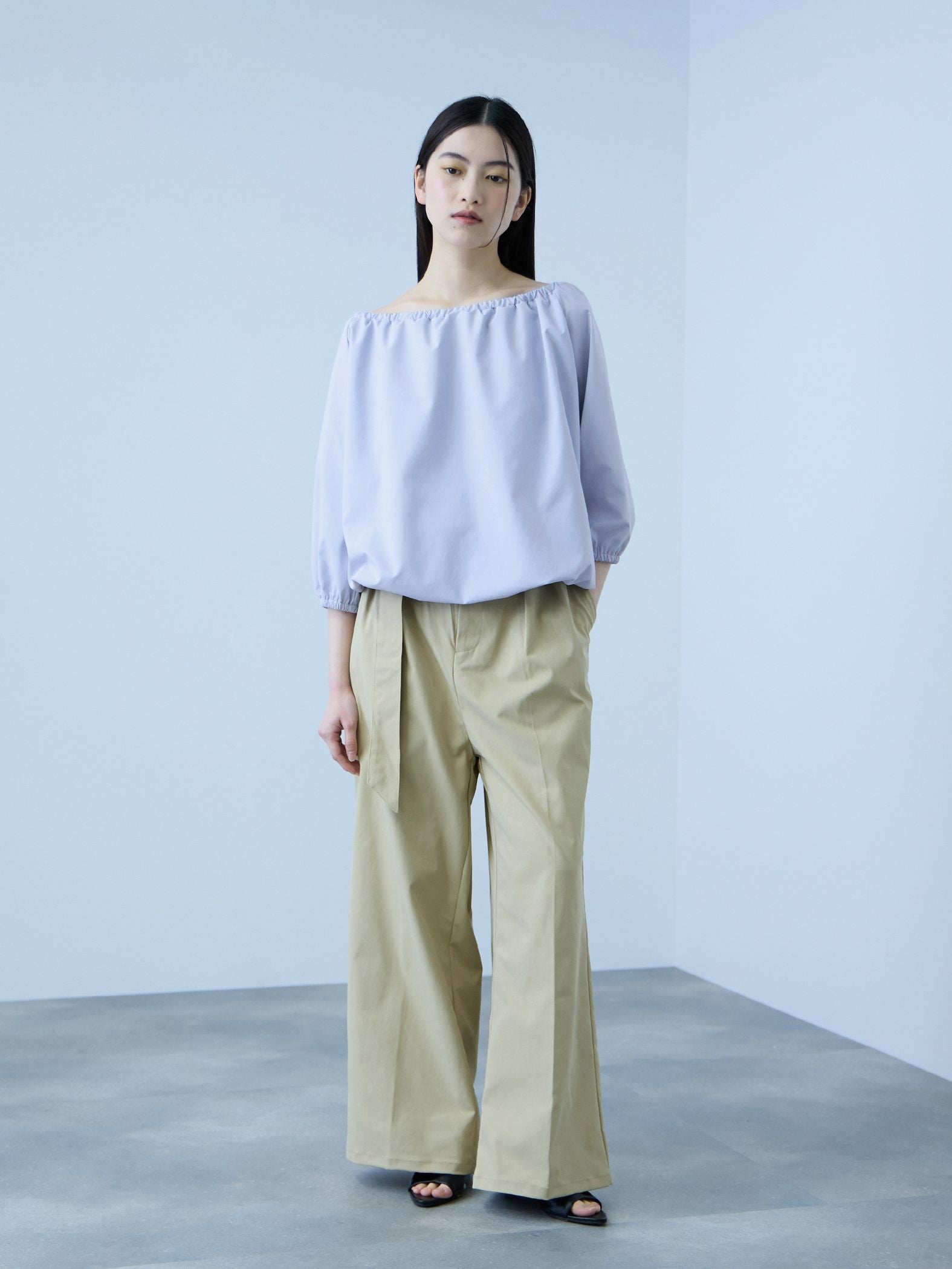 【キレカジ】撥水バルーンブラウス